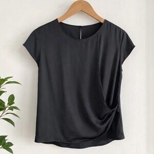 Black Pleated Blouse